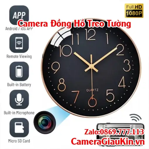 Camera Đồng Hồ Treo Tường